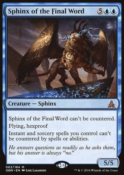 Sphinx of the Final Word